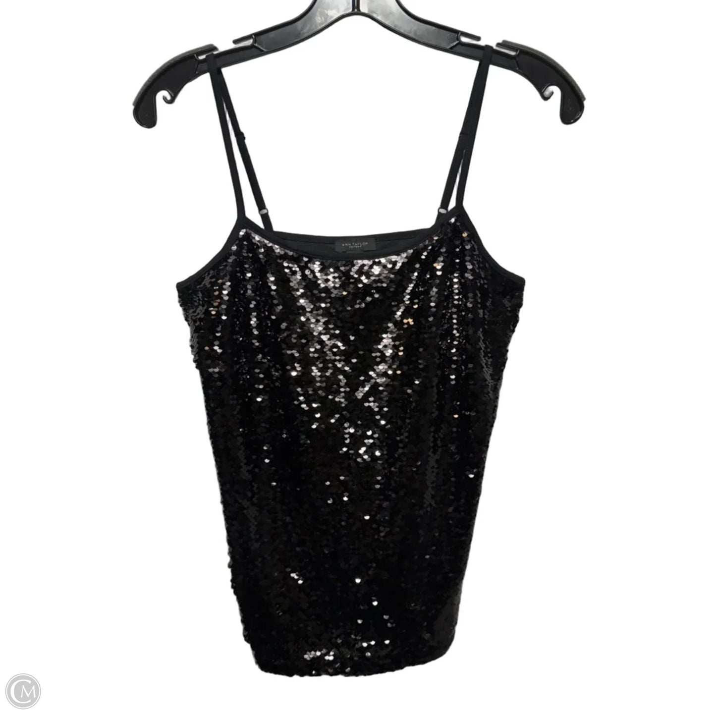 Sequin Top Sleeveless By Ann Taylor In Black, Size: S