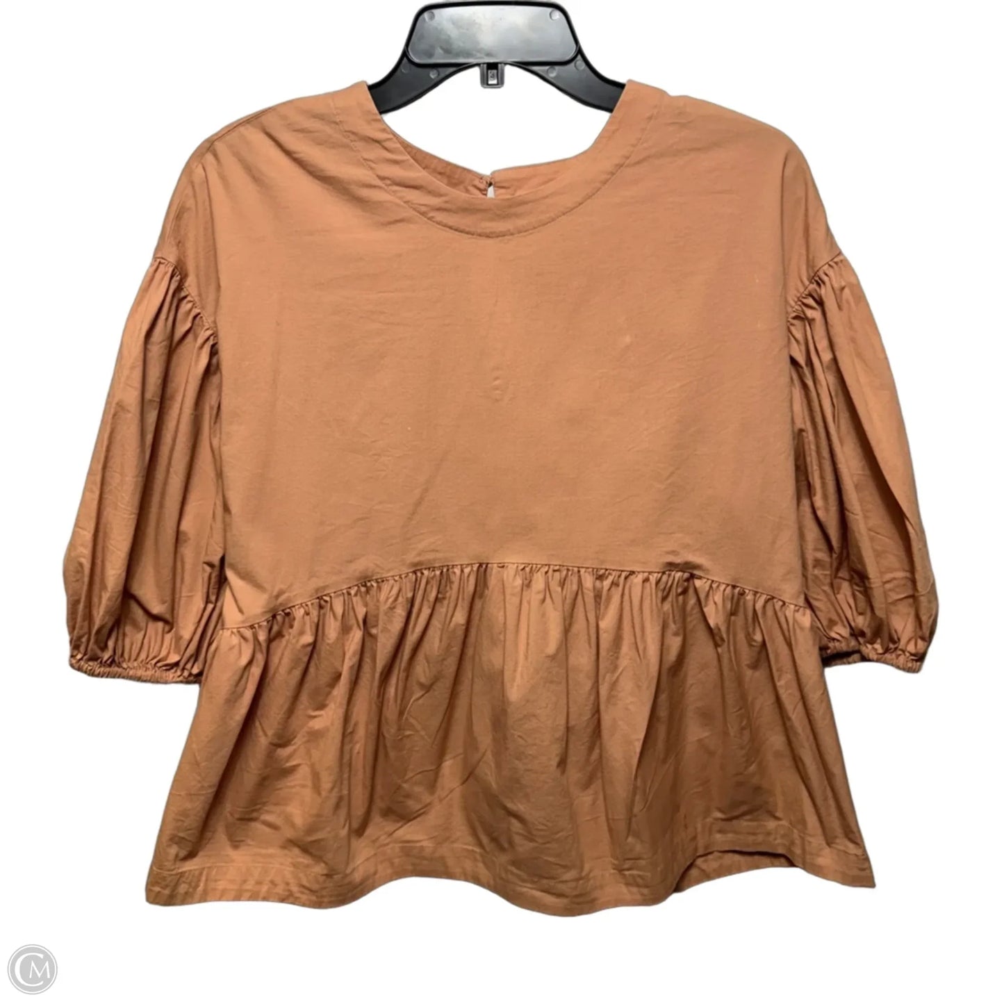 Top Short Sleeve By Prologue In Tan, Size: M