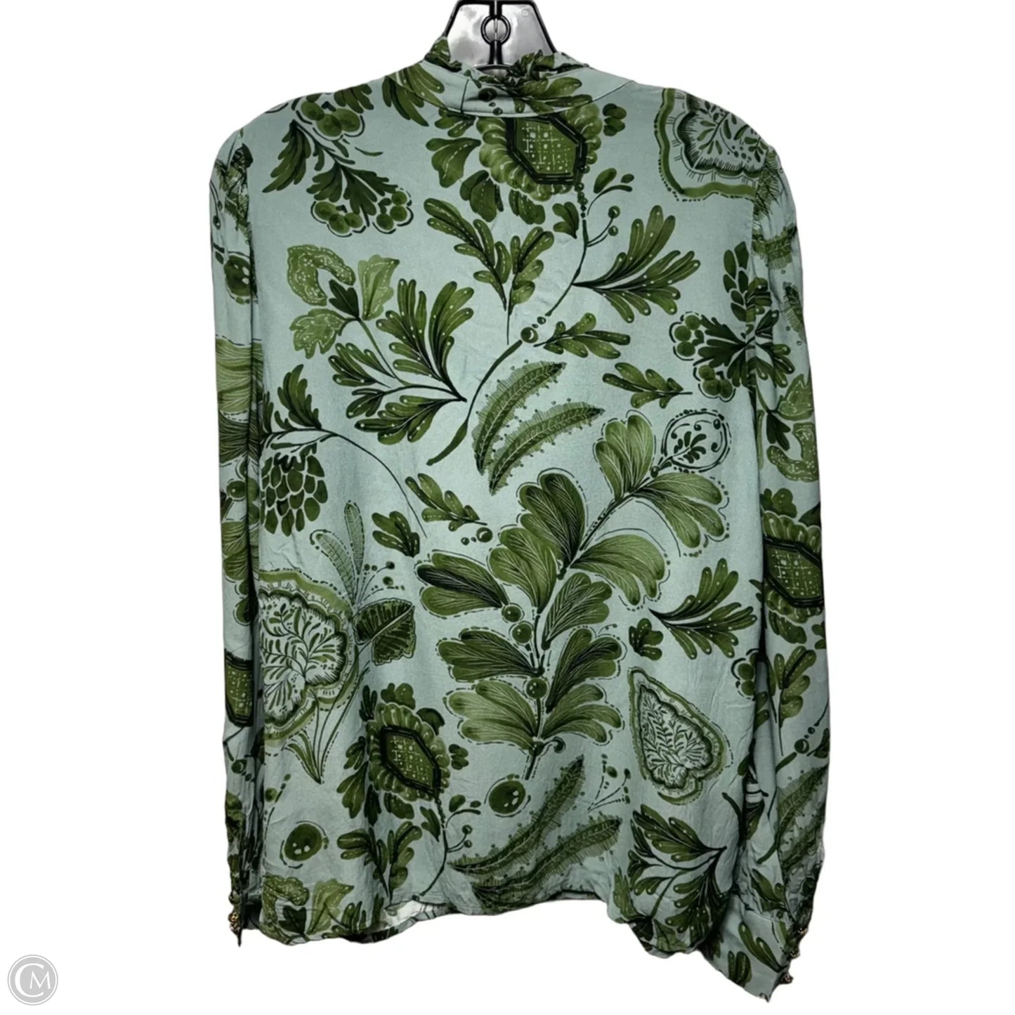 Top Long Sleeve By Spartina In Green, Size: L