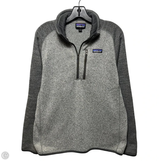 Athletic Jacket By Patagonia In Grey, Size: M