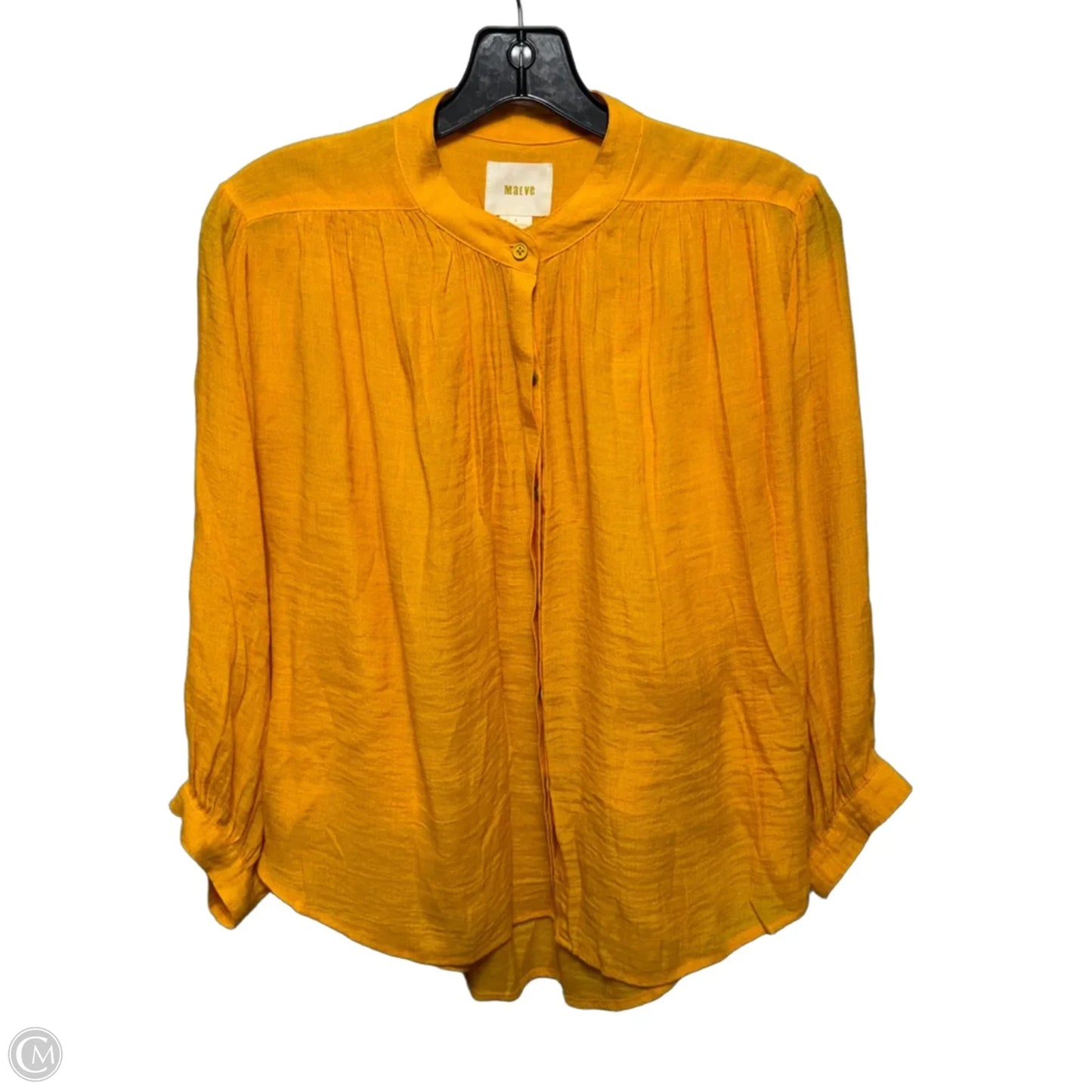Bryn Batwing Gauze Blouse By Maeve X Anthropologie In Gold, Size: S