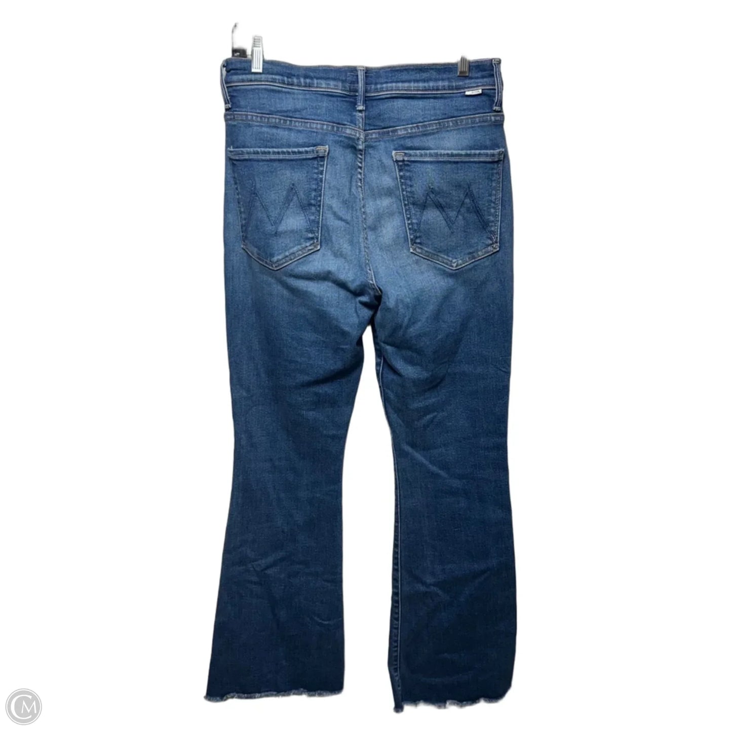 Weekender Fray Jeans Flared By Mother In Blue Denim, Size: 12/31