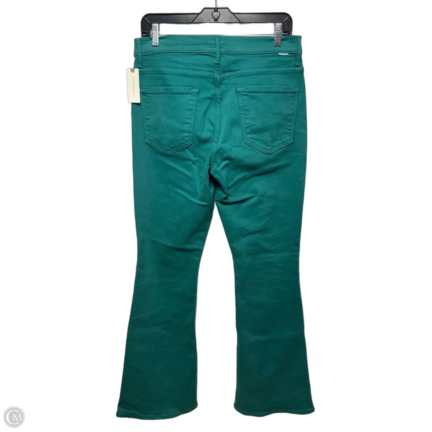 Weekender Sneak Jeans Flared By Mother In Green, Size: 12/31