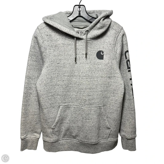 Sweatshirt Hoodie By Carhartt In Grey, Size: M