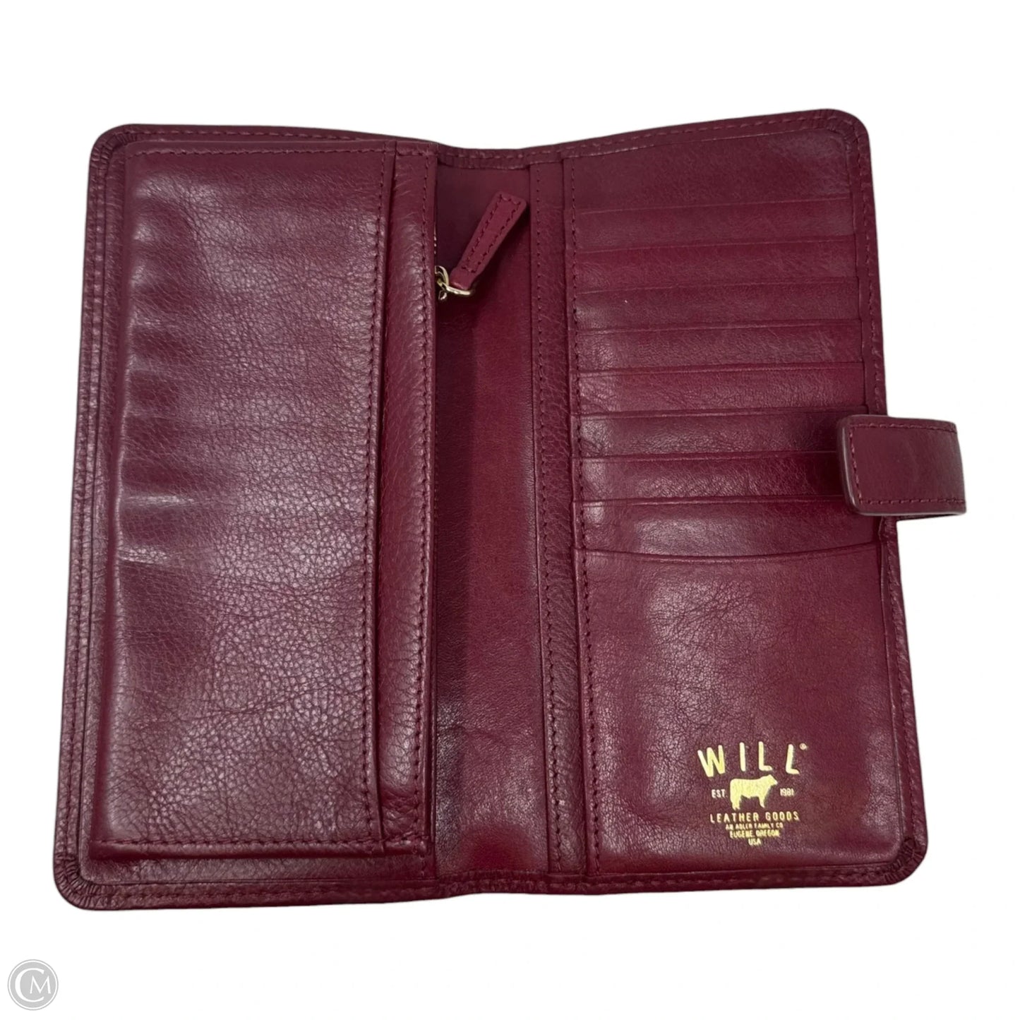 Bifold Leather Wallet By Will Leather Goods, Size: Large