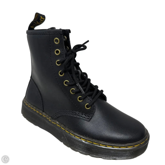 Matte Zavala Boots Combat By Dr Martens In Black, Size: 7