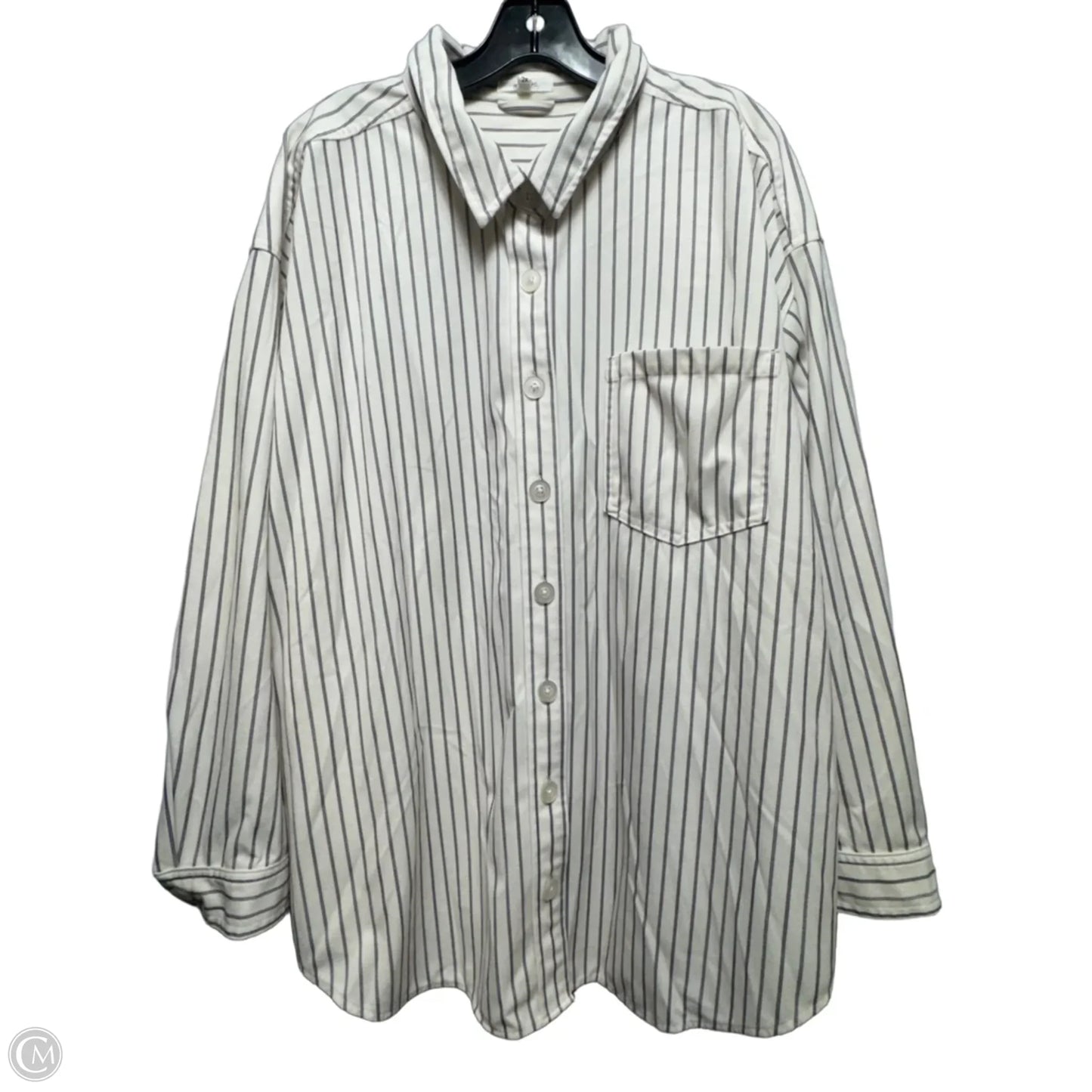 Top Long Sleeve By Maurices In Striped Pattern, Size: 2x