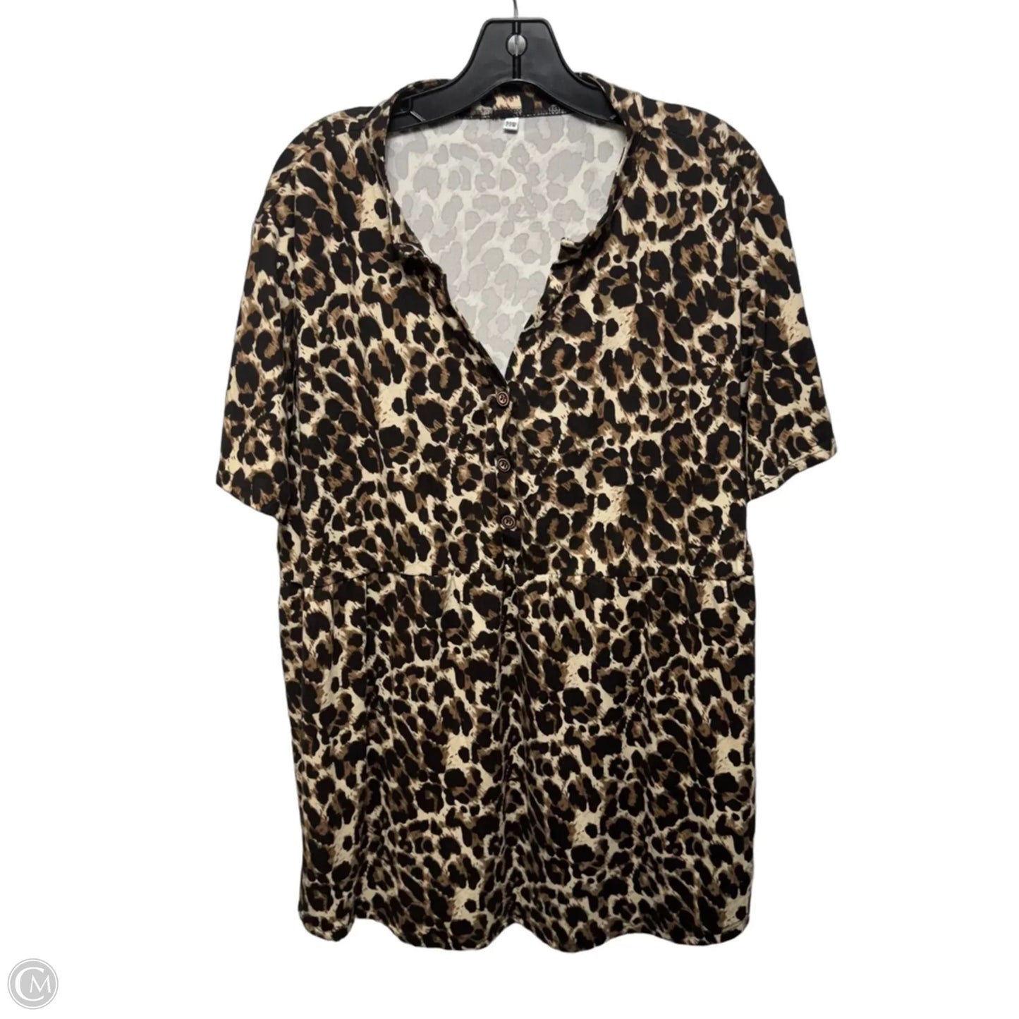Top Short Sleeve In Leopard Print, Size: 22