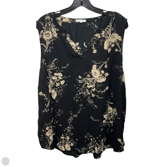 Top Sleeveless By Maurices In Floral Print, Size: 3x