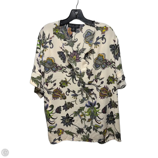 Top Short Sleeve By Rachel Zoe In Floral Print, Size: 3x