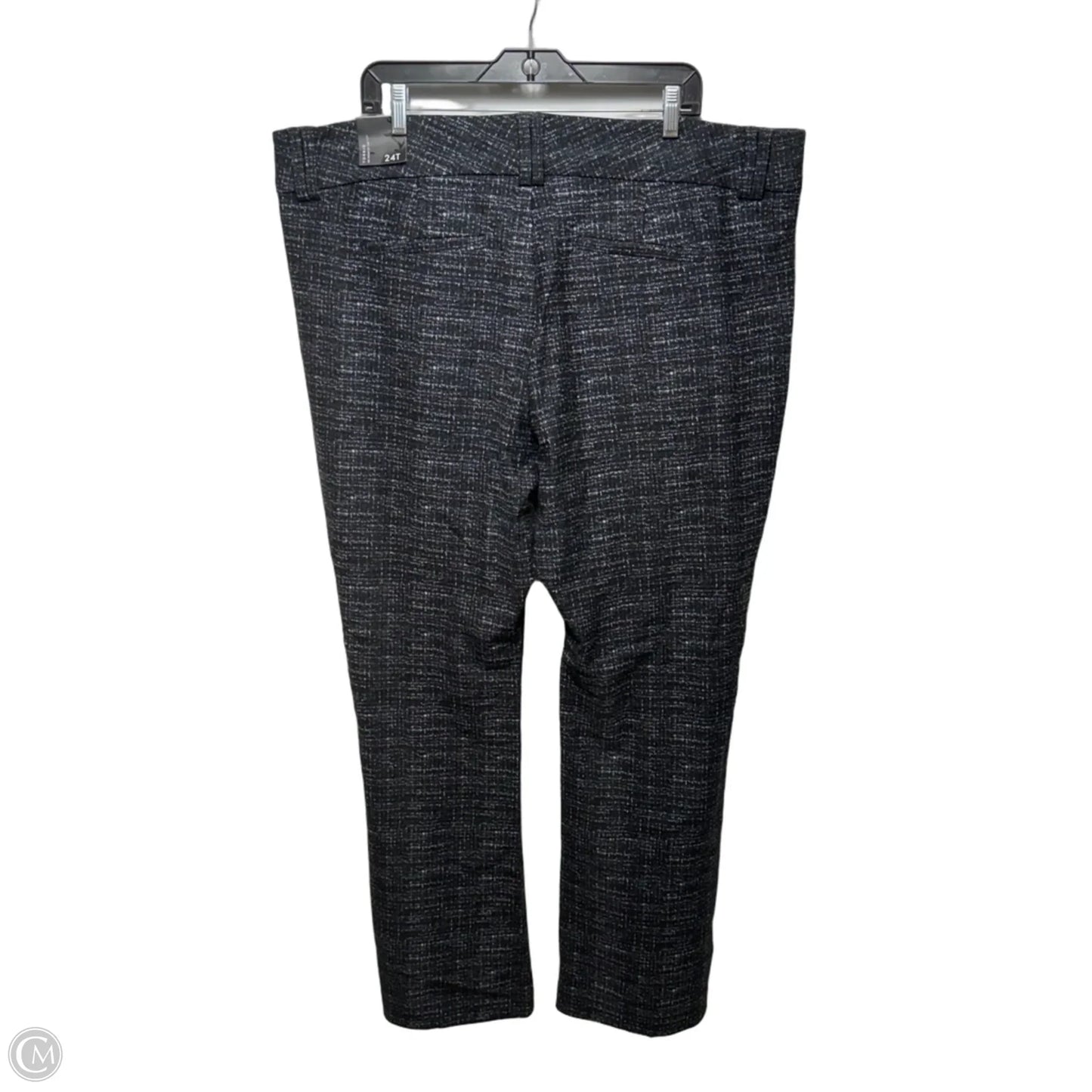 Ponte Trouser By Torrid In Printed Black Tweed, Size: 24