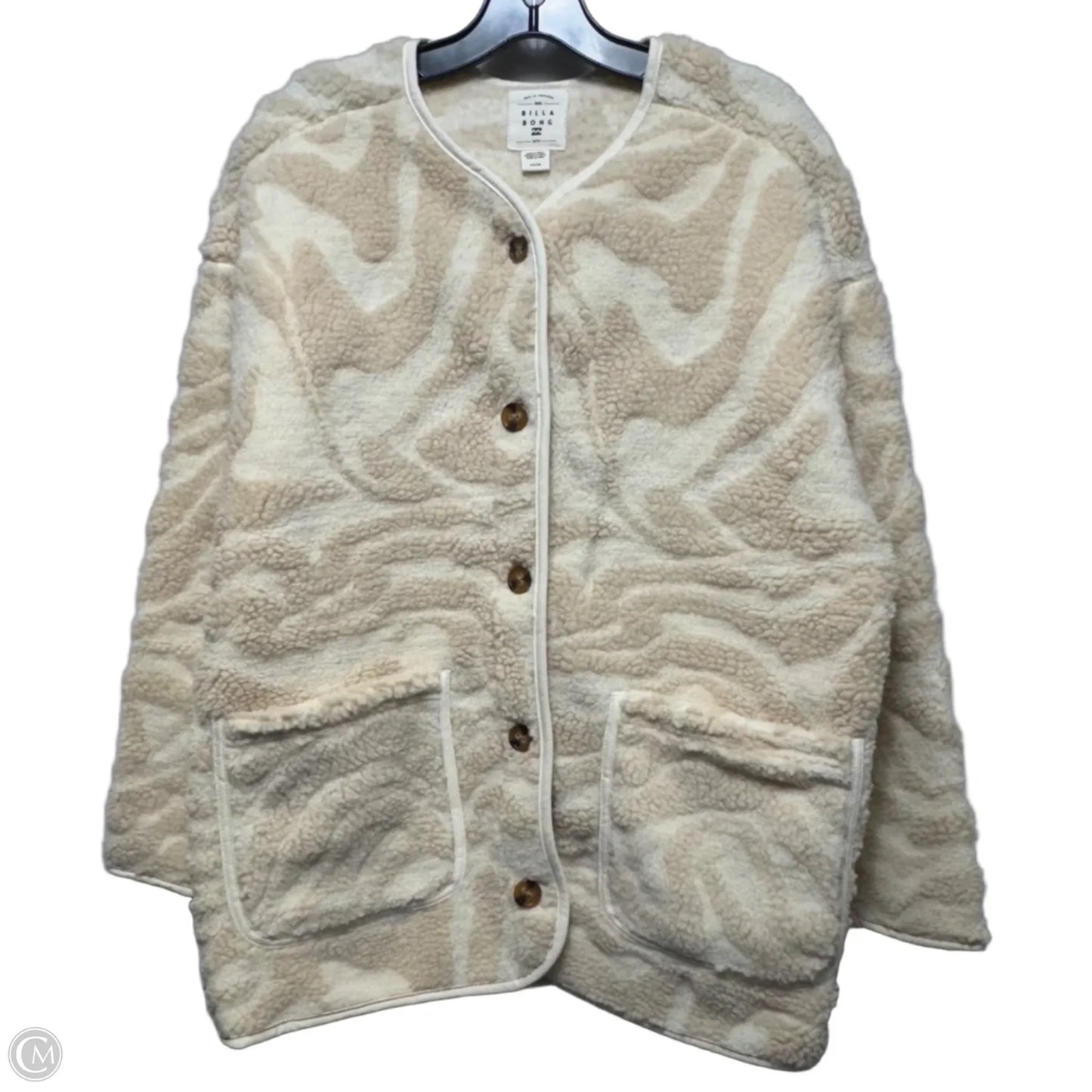 Jacket Fleece By Billabong In Cream, Size: S