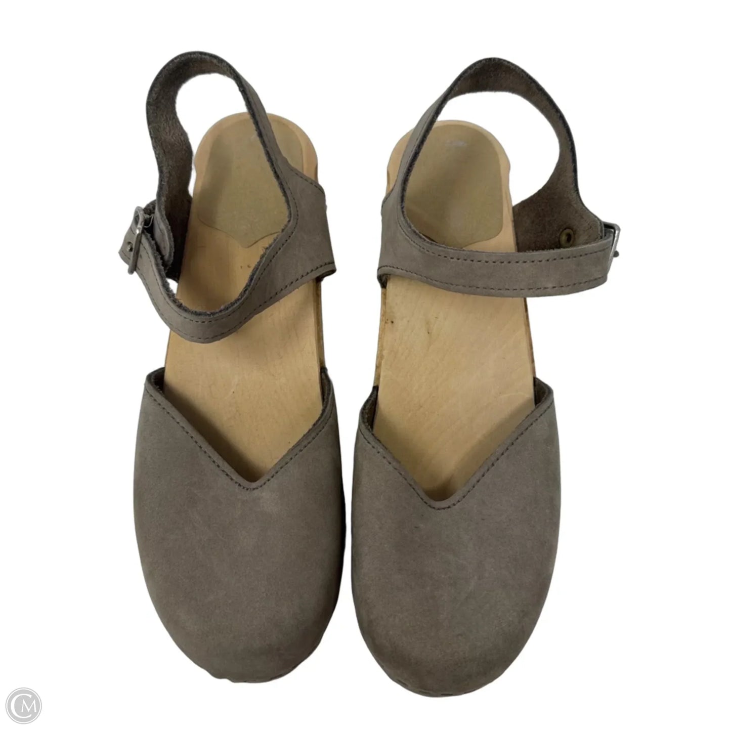 Saragasso Clogs Shoes Heels Block By Sandgrens In Grey, Size: 10.5
