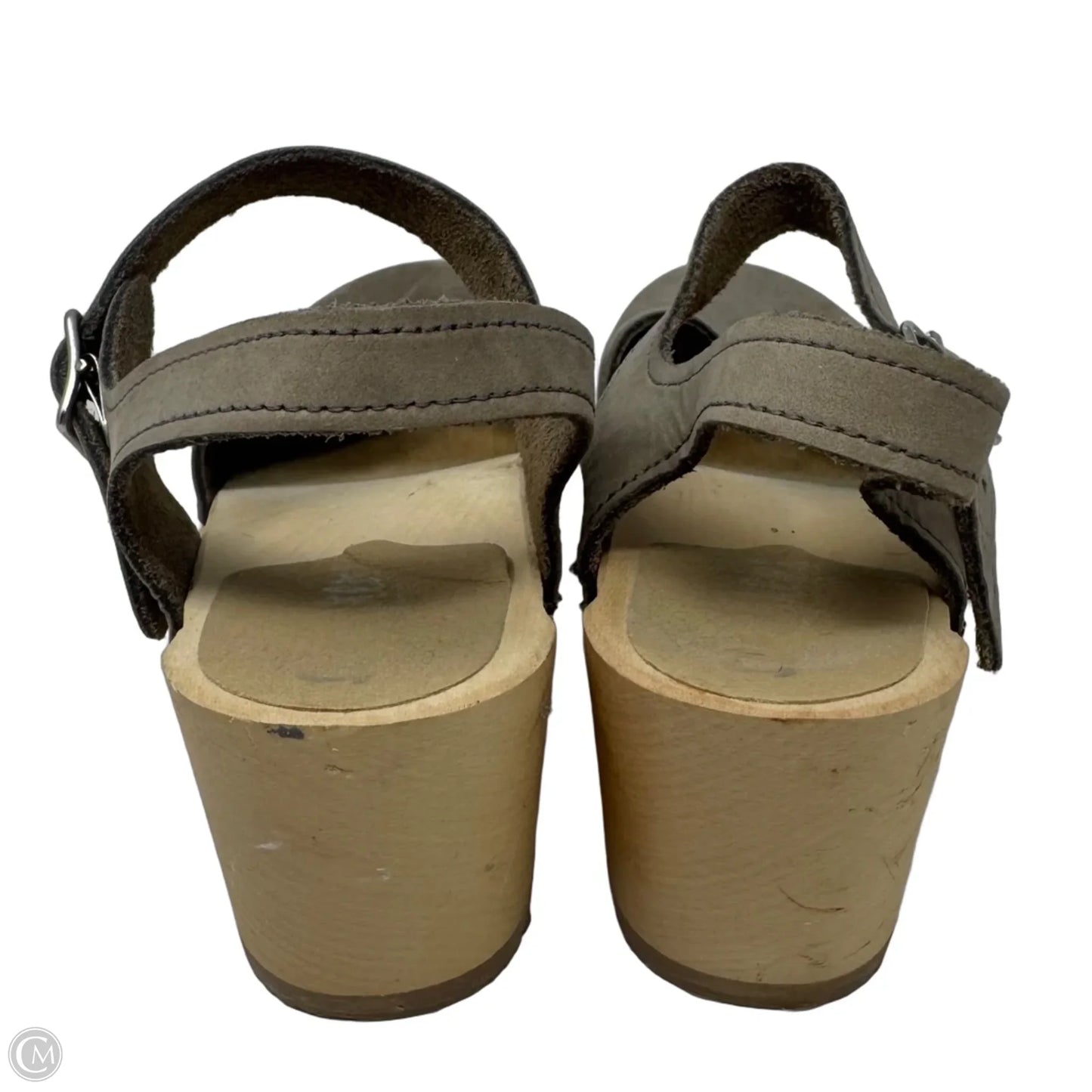 Saragasso Clogs Shoes Heels Block By Sandgrens In Grey, Size: 10.5