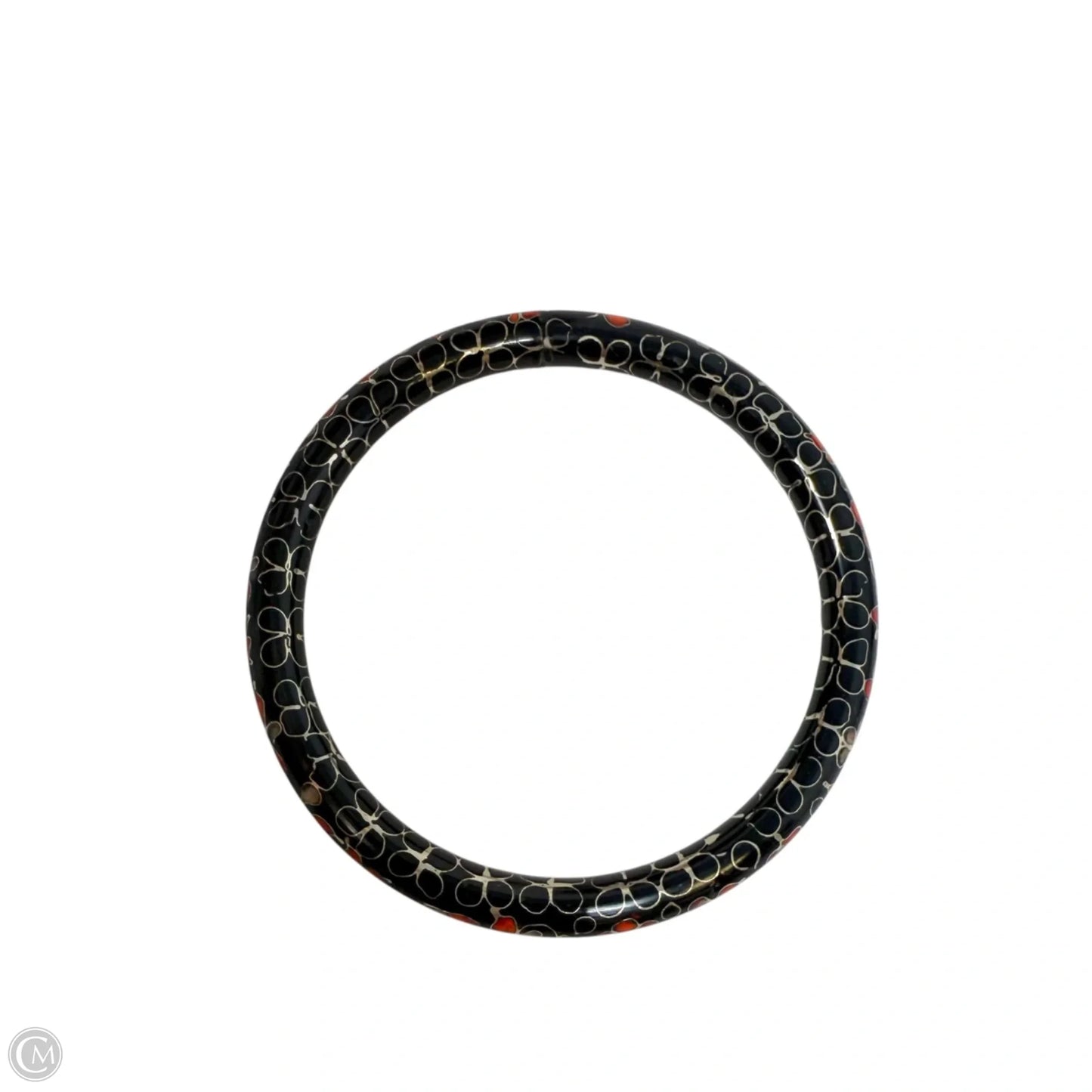 Cloisonné Floral Bangle Bracelet