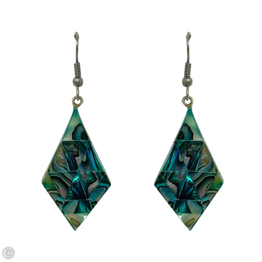 Mosaic Abalone Dangle Earrings