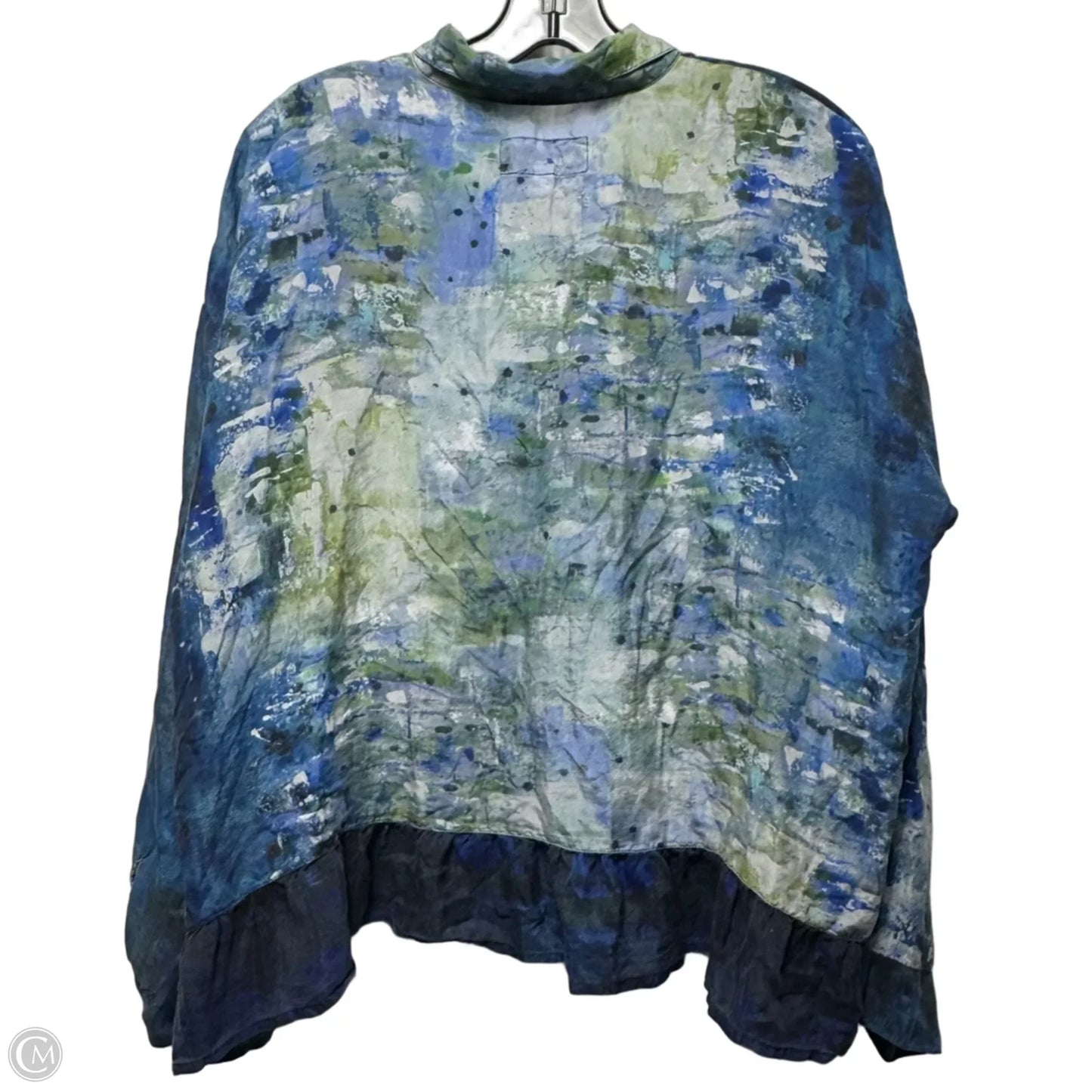 Silk Top Long Sleeve Designer By Johnny Was In Tie Dye Print, Size: S