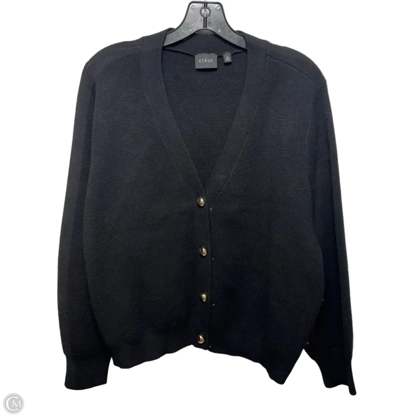 Sweater Cardigan By Cyrus In Black, Size: L