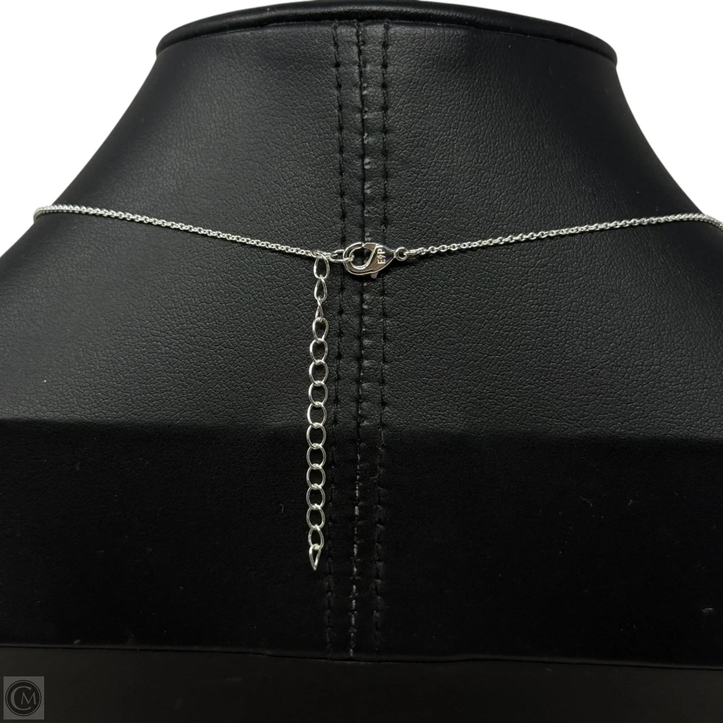 CZ & Electroplated Silver Clover Pendant Necklace