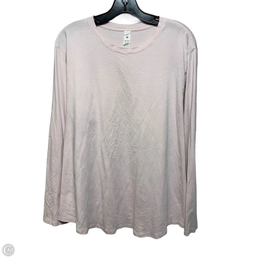 Athletic Top Long Sleeve Crewneck By Lululemon In Pink, Size: 20