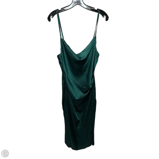 Midi Slip Dress By Nicole Miller In Green, Size: L