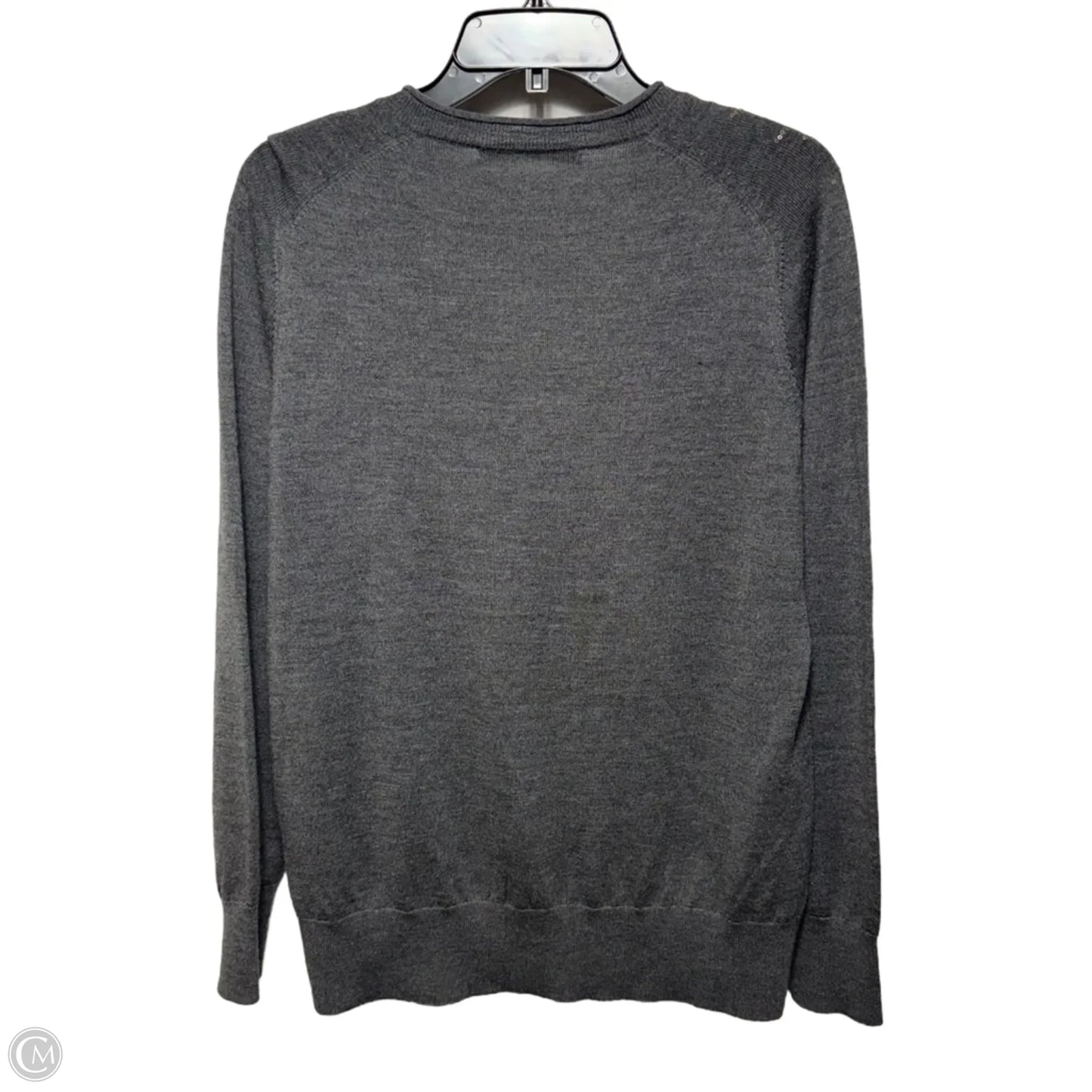 Evangeline Embellished Merino Wool Sweater By Trina Turk In Grey, Size: L