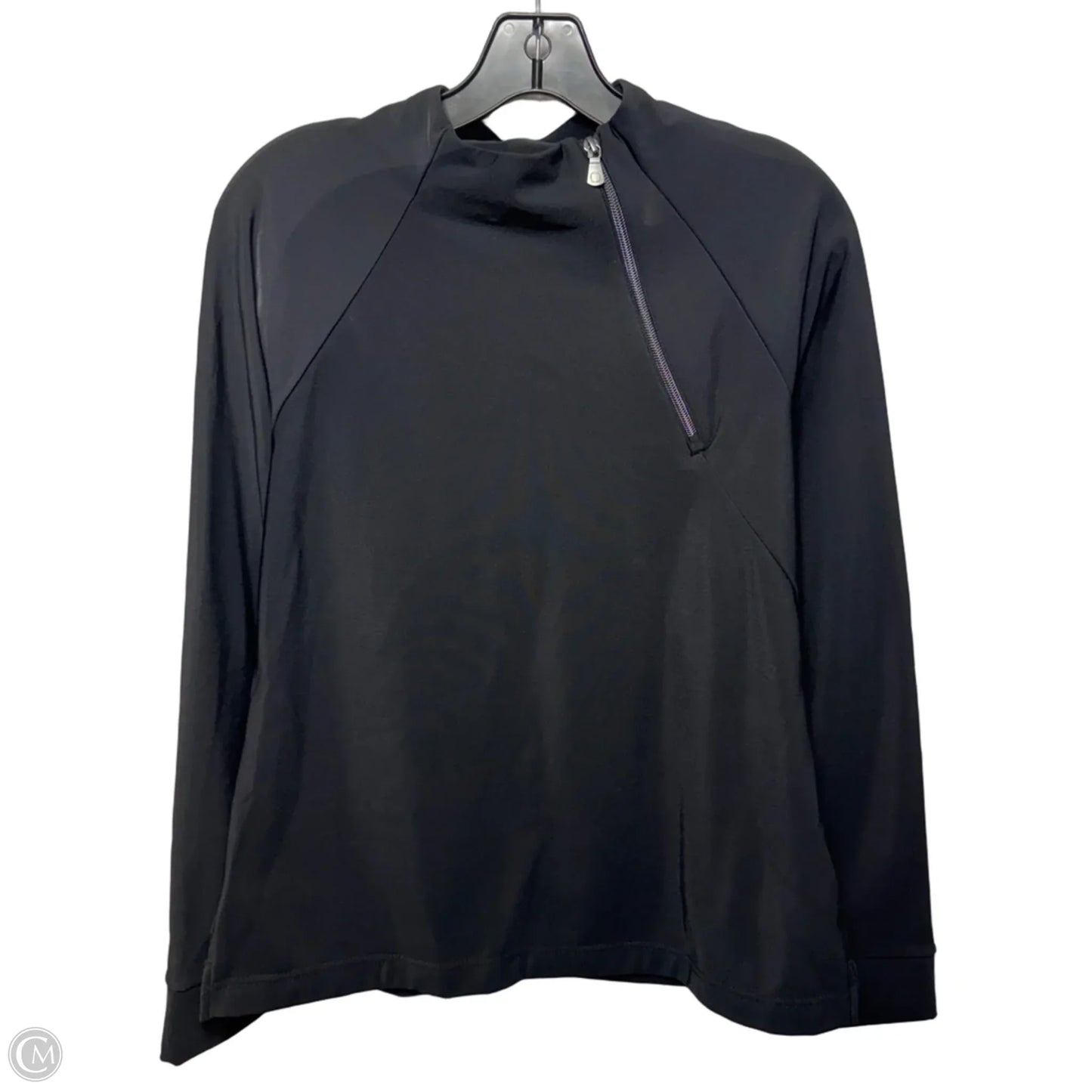 Athletic Top Long Sleeve By Anatomie In Black, Size: L