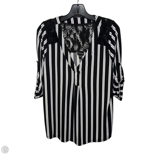 Top Short Sleeve By Torrid In Striped Pattern, Size: M