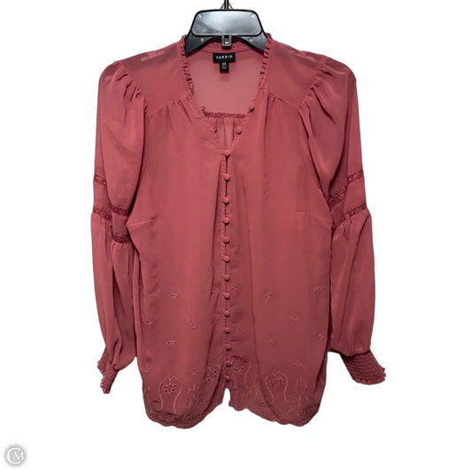 Top Long Sleeve By Torrid In Mauve, Size: M