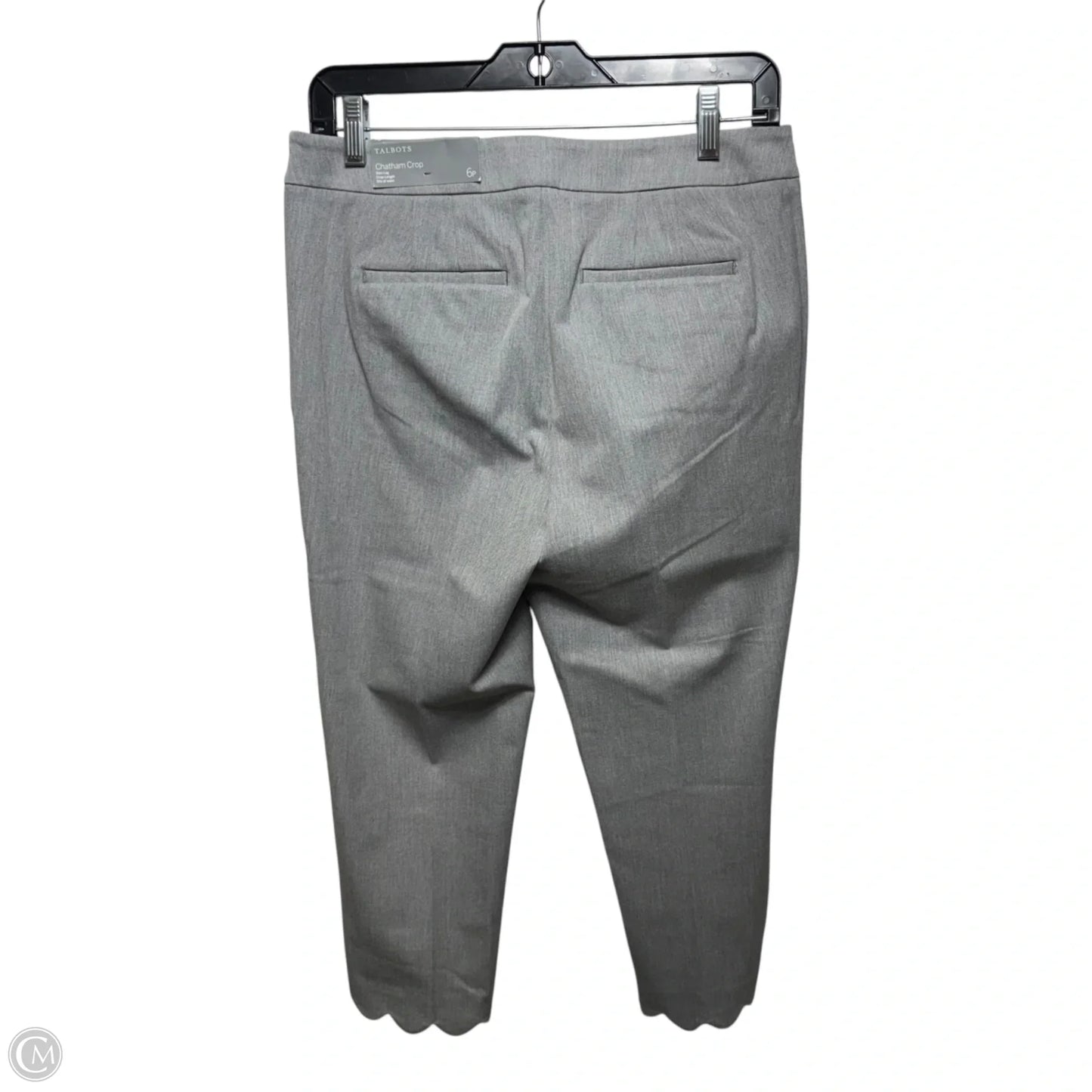 Chatham Crop Slim Leg Pants Dress By Talbots In Grey, Size: 6p