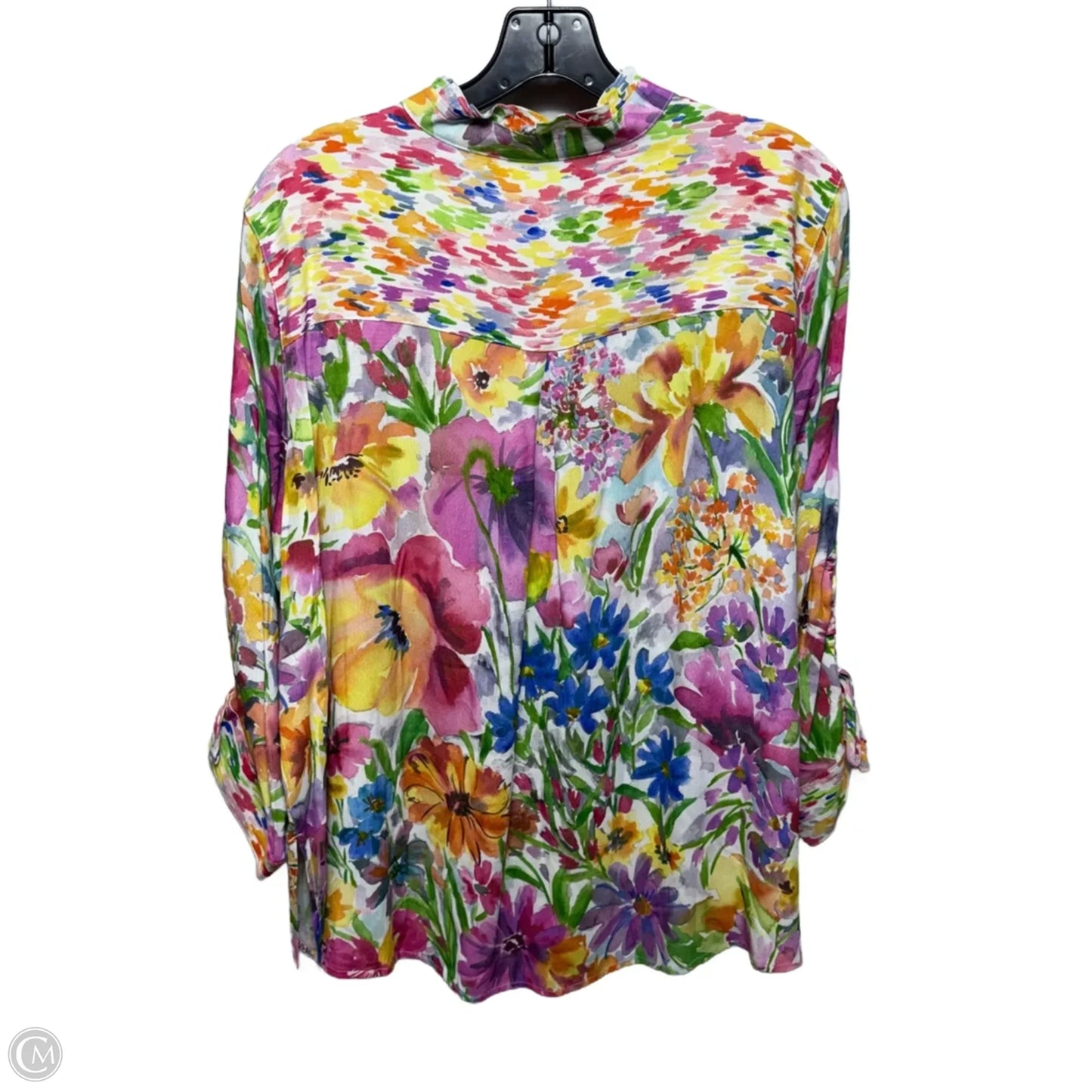 Spring Time Top Long Sleeve By John Mark In Floral Print, Size: L