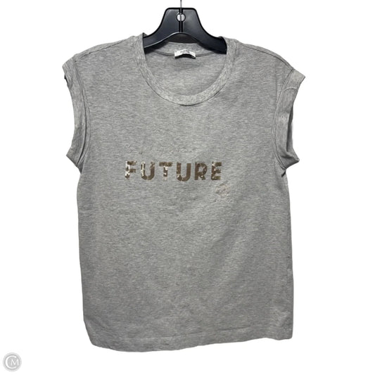 Top Sleeveless By Peserico  In Grey, Size: S (42 IT)