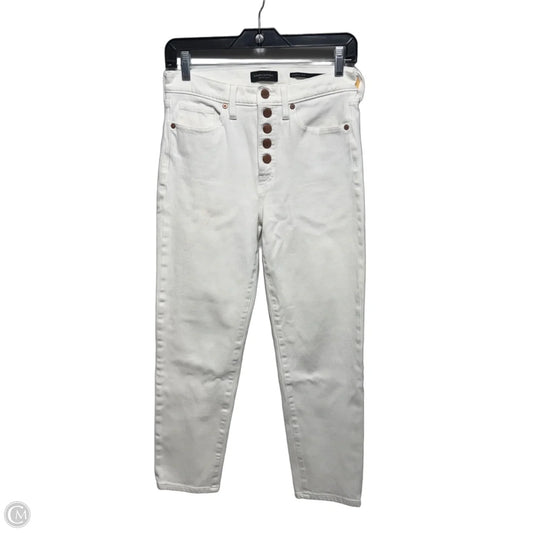 High Rise Skinny Jeans  By Banana Republic In White Denim, Size: 6/28