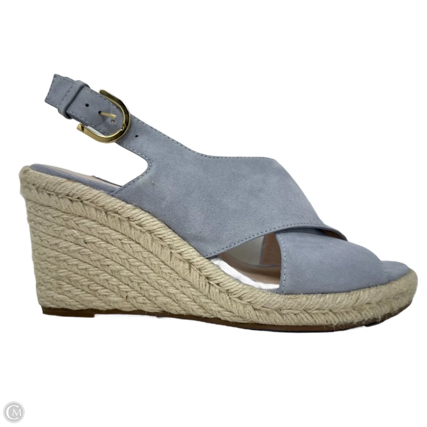 Paris Dovetail Suede Sandals Designer By Stuart Weitzman In Blue, Size: 8