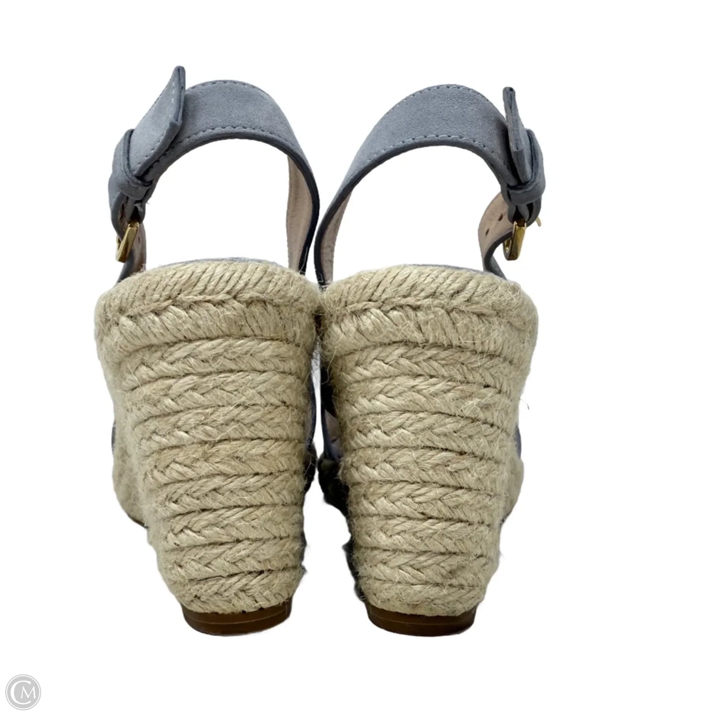 Paris Dovetail Suede Sandals Designer By Stuart Weitzman In Blue, Size: 8