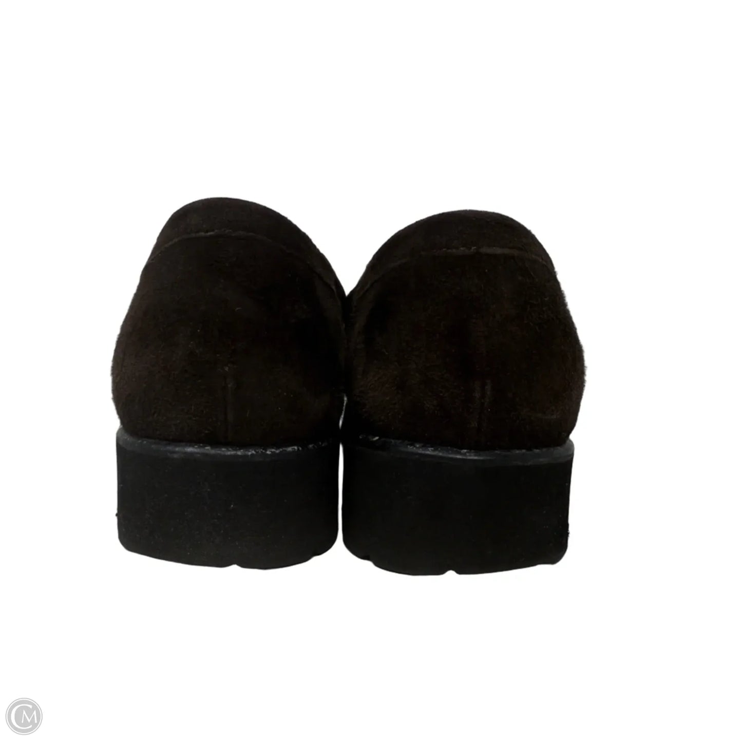 Marta Suede Penny Loafers By Pas de Rouge In Brown, Size: 7.5 (38)