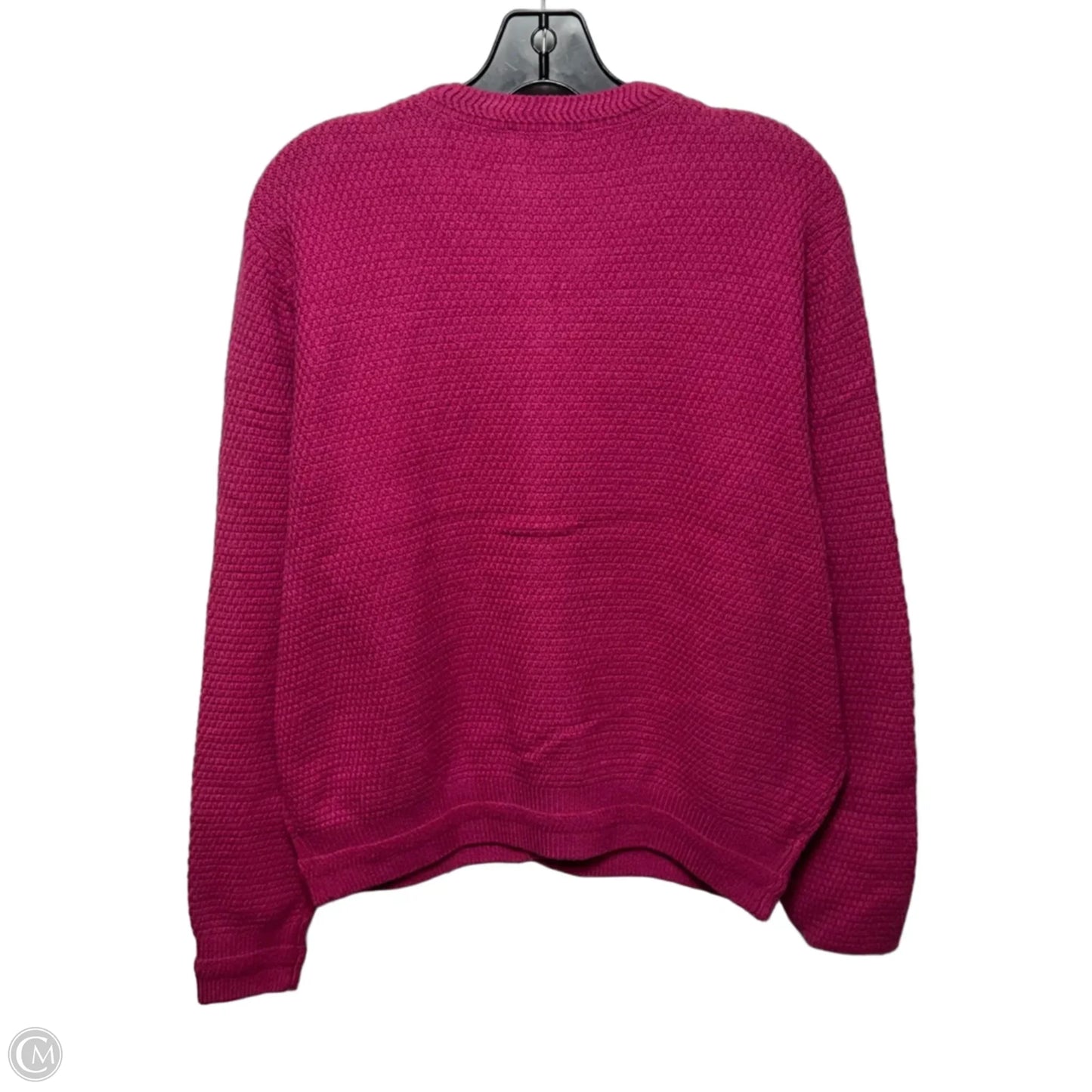 Sweater Cardigan By Ann Taylor In Pink, Size: L Petite