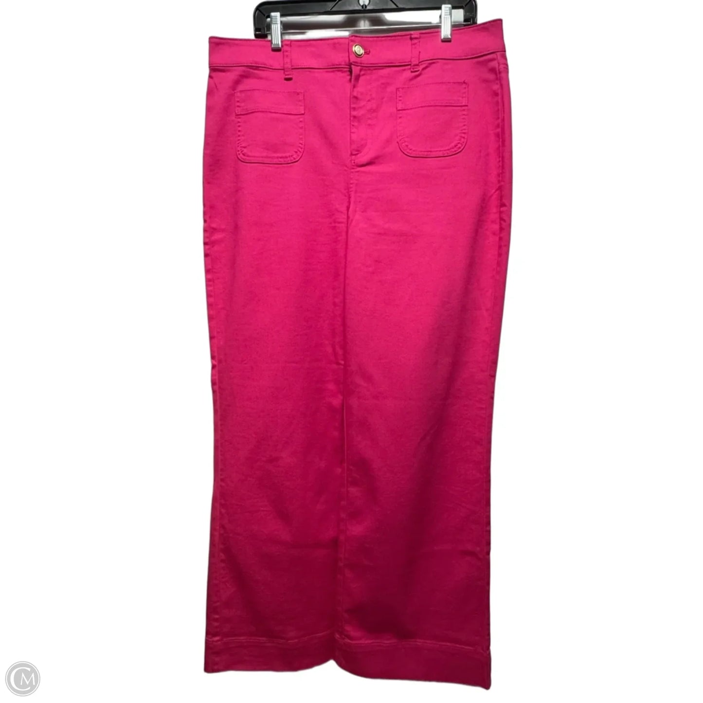 Jeans Wide Leg By Talbots In Pink Denim, Size: 14