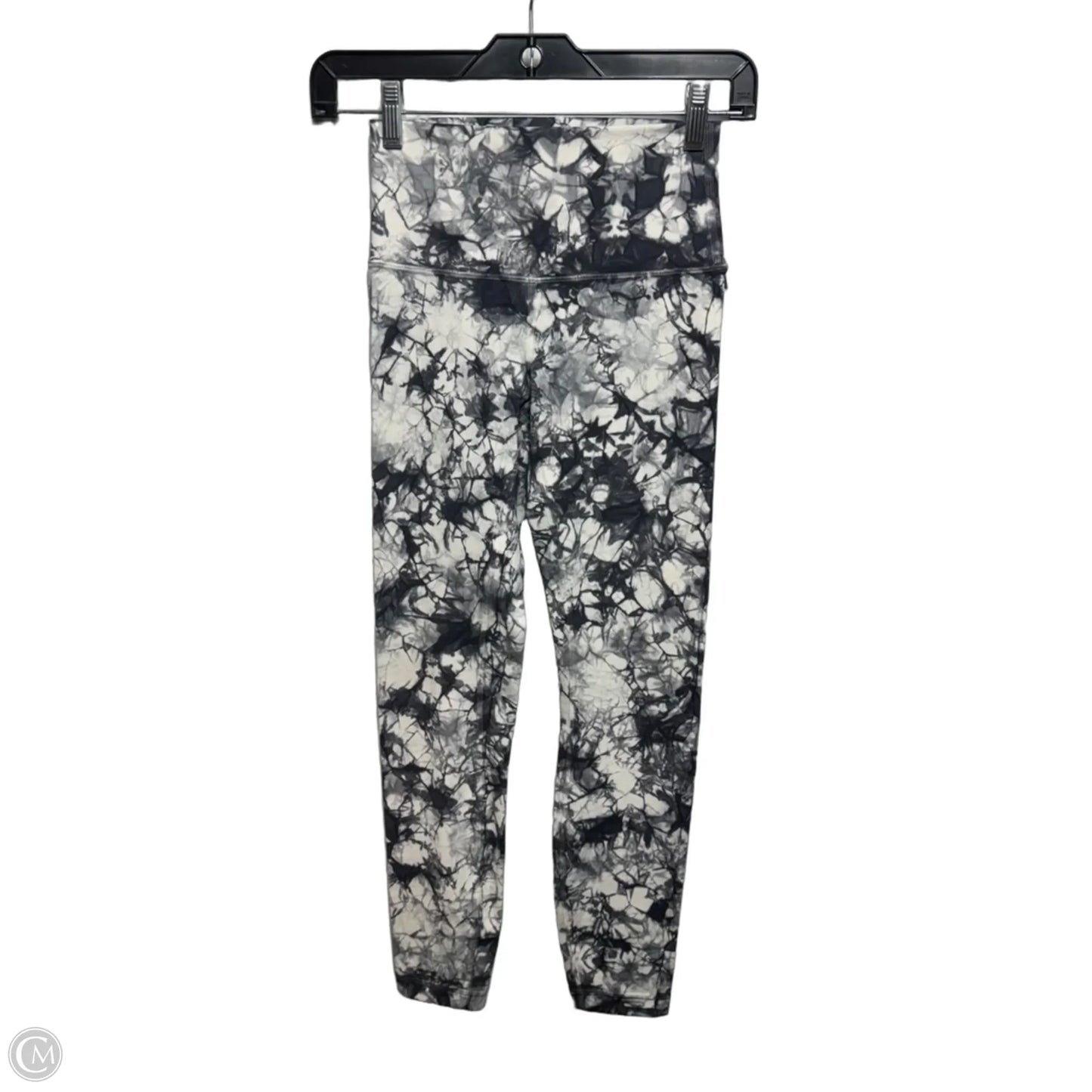 Athletic Leggings By Lululemon In Cream & Grey, Size: 2
