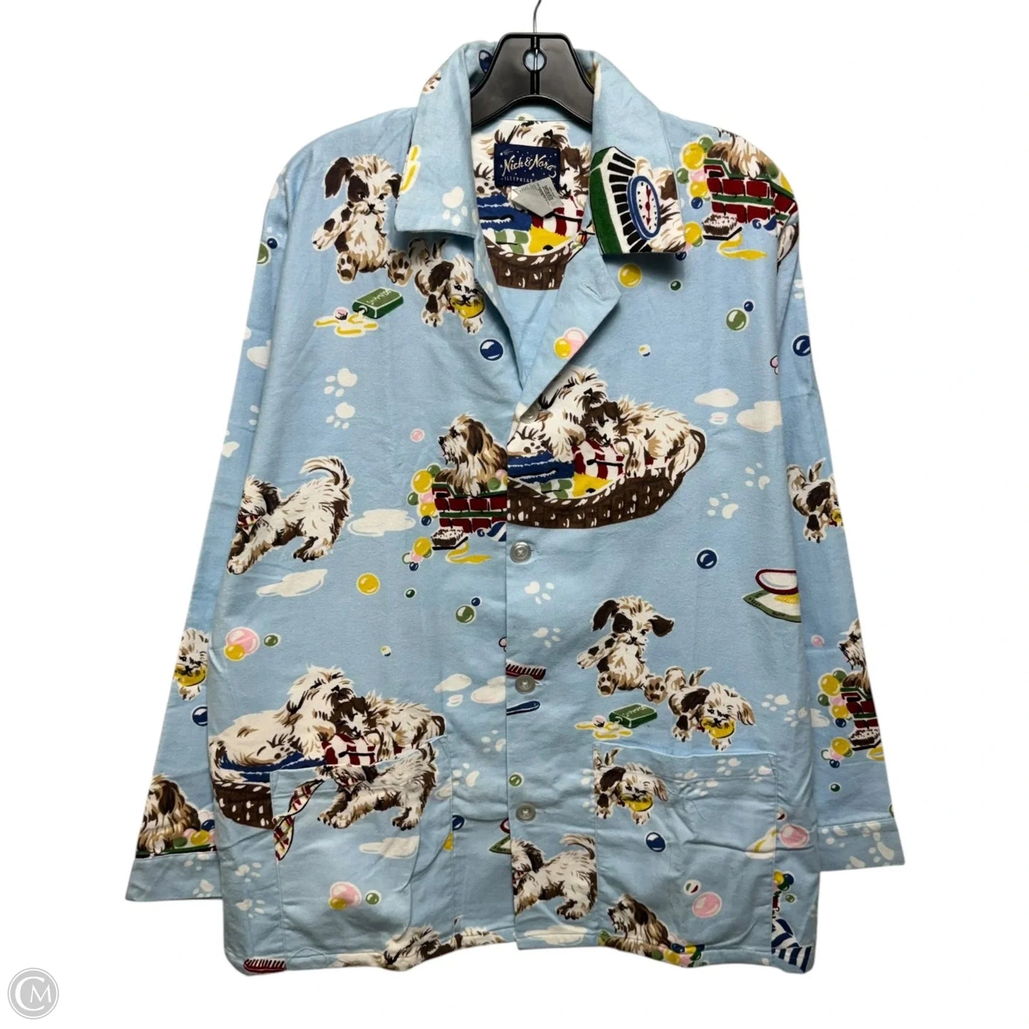 Cotton Puppy Pajamas 2pc By Nick & Nora In Animal Print, Size: M