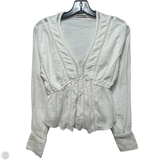 Top Long Sleeve By Abercrombie And Fitch In White, Size: Xs