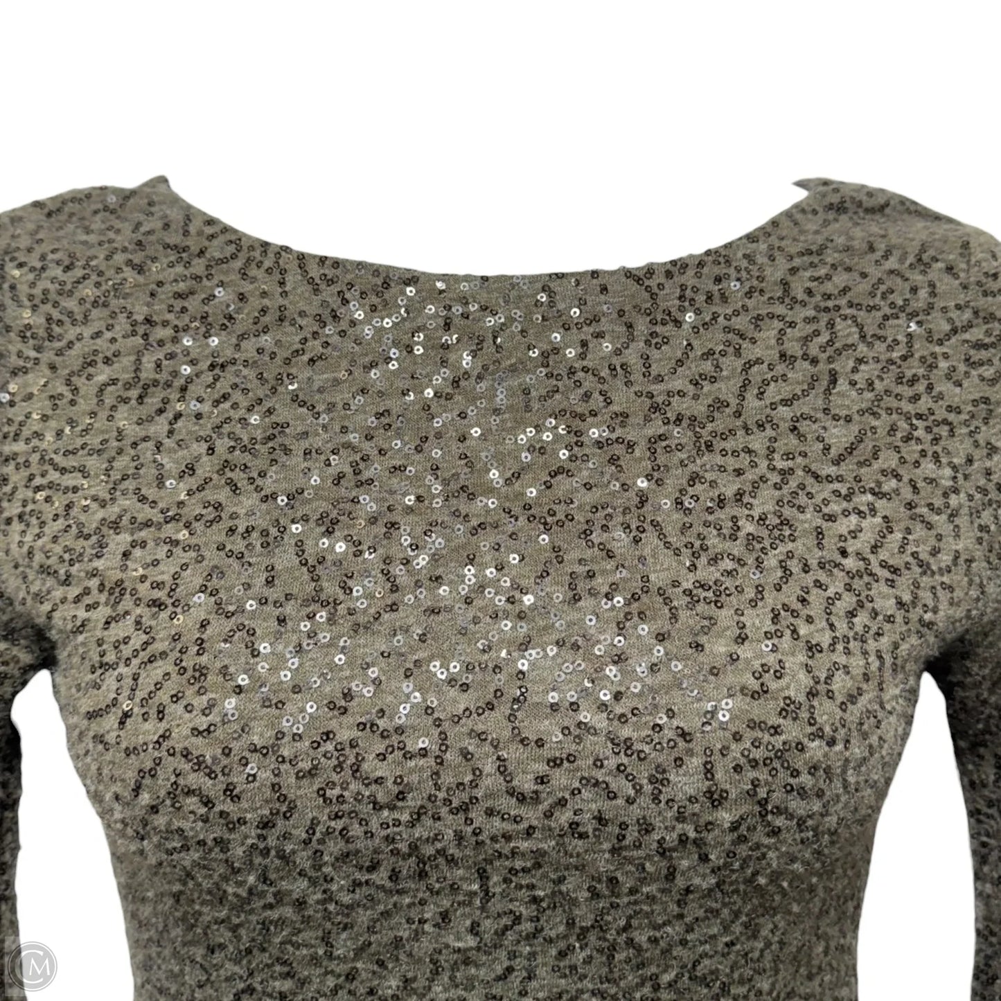 Sequin Embellished Mini Dress Designer By Alice + Olivia In Taupe, Size: M (estimated)