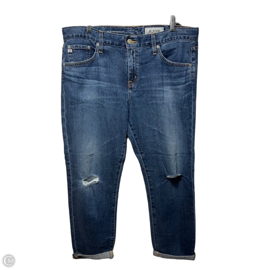 Jeans Boyfriend By Adriano Goldschmied In Blue Denim, Size: 14/32