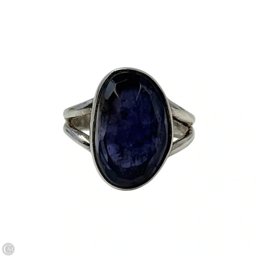Blue Stone Ring Sterling Silver, Size: 5