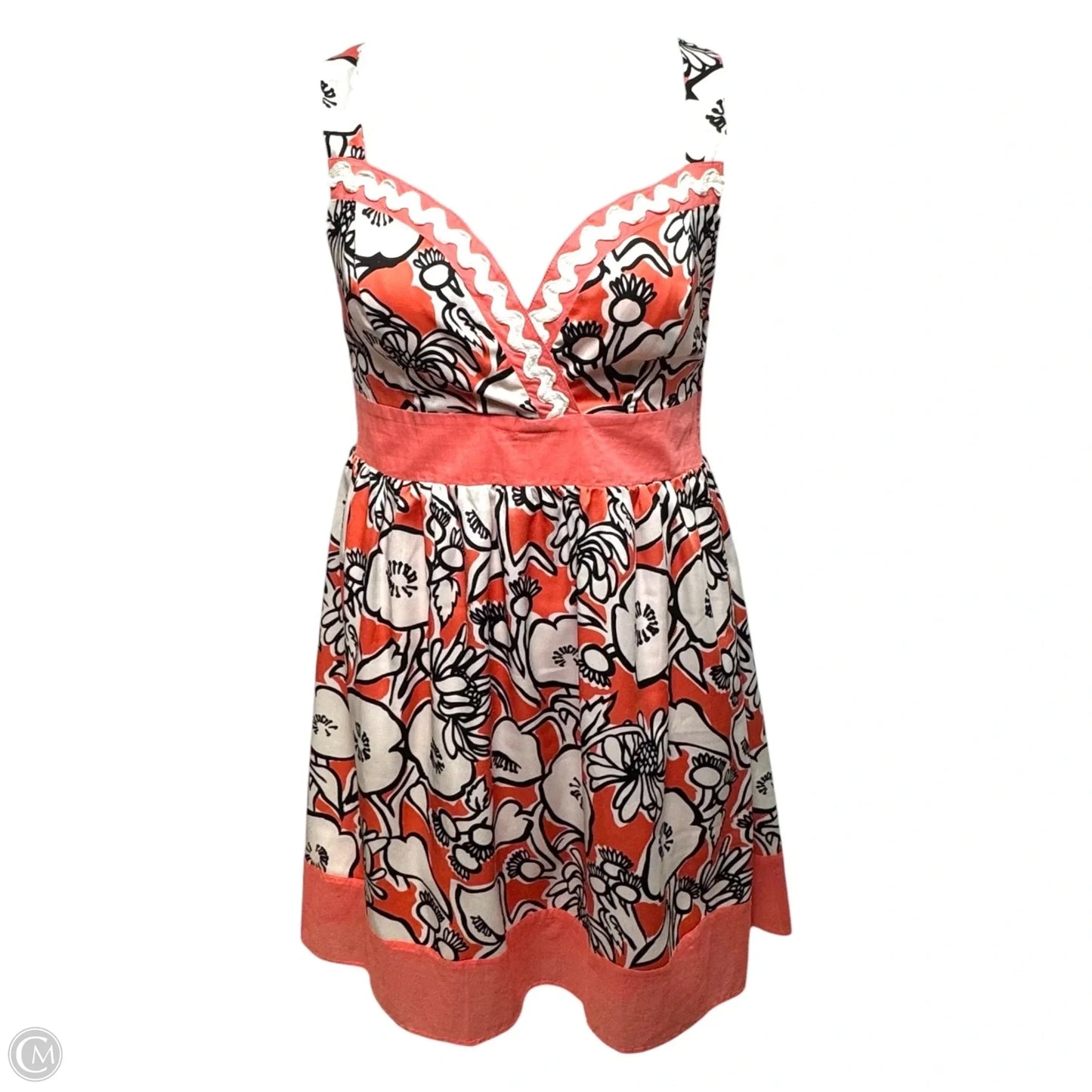 Cotton Silk Dress Casual Short By Nick And Mo In Floral Print, Size: M