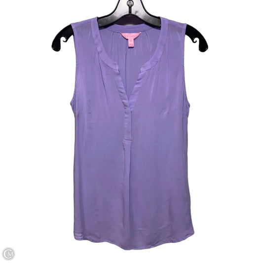 Top Sleeveless Designer By Lilly Pulitzer In Purple, Size: Xs