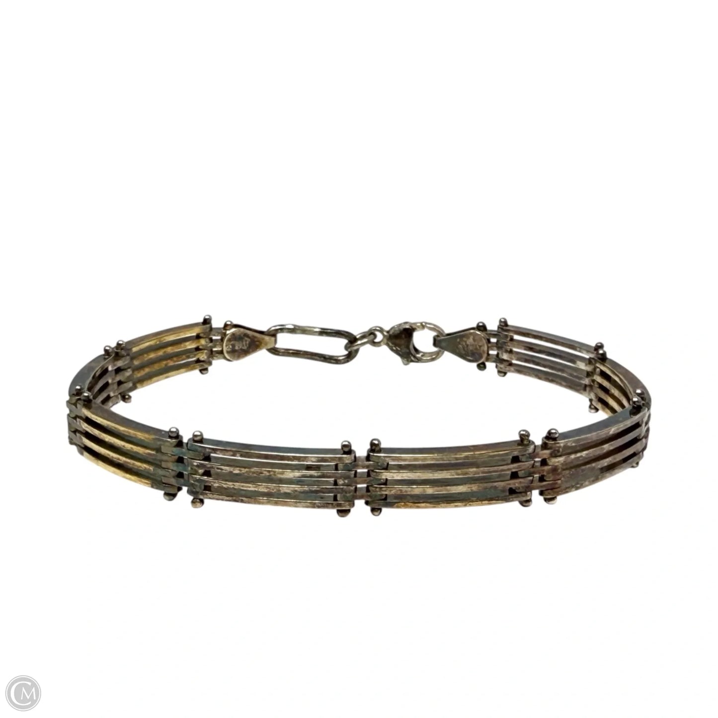 Italian Sterling Silver Rail Link Bracelet