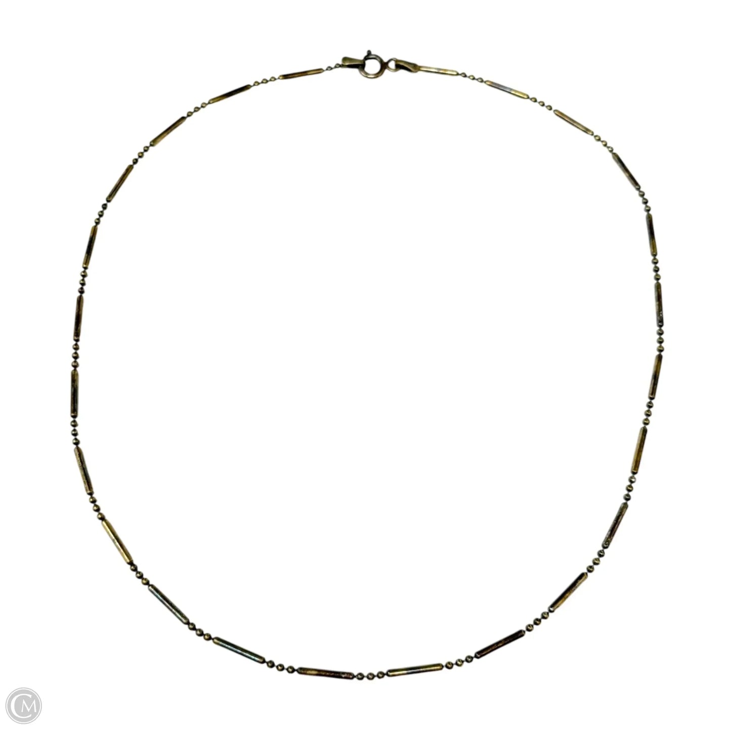 Italian Sterling Silver Bar & Bead Necklace