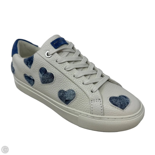 London Lane Love Sneaker Shoes Designer By Kurt Geiger In Blue & White, Size: 7 (37)