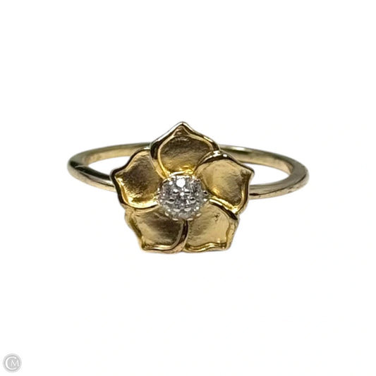 Flower Sterling Silver Ring, Size: 7